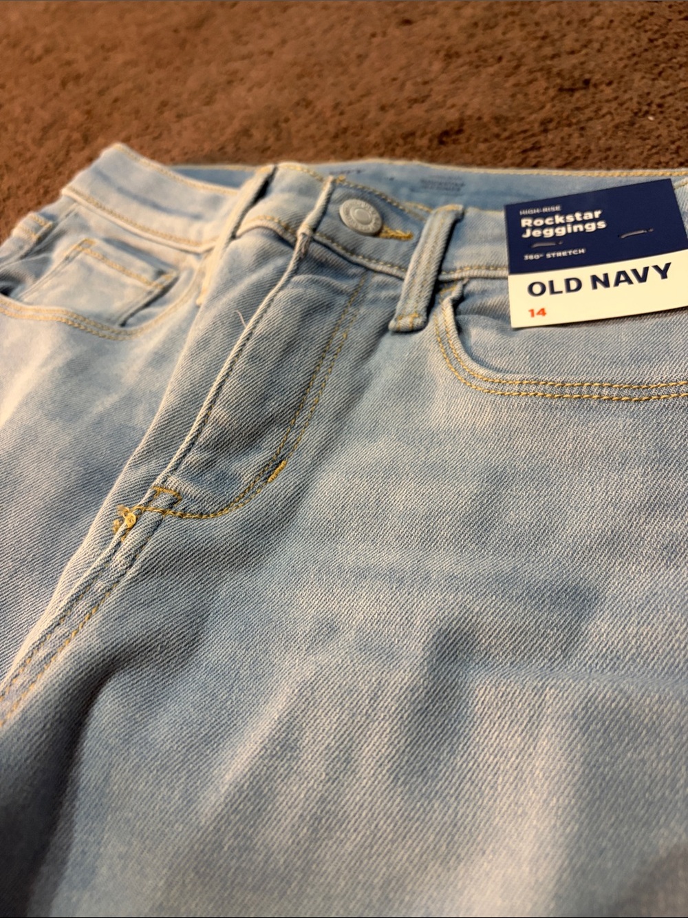 Old Navy Light Blue Rockstar Jeggings - Stretch Denim